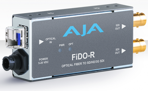 AJA Single-channel Optical Fiber to SD/HD/3G SDI