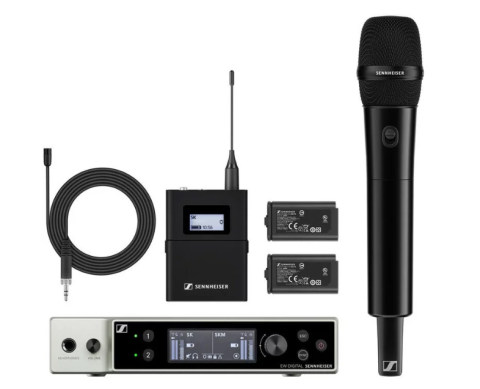 Sennheiser EW-DX MKE 2-835-S SET Dual-Channel Digital Combo Wireless System (Q1-9: 470 to 550 MHz)