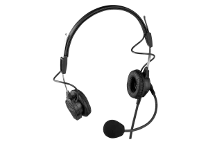 Telex PH 44 Light Weight Dual Sided Headset with Flexible Dynamic Boom Mic, A4F Connector