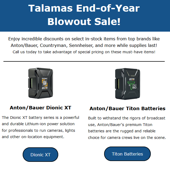 Talamas End of Year Blow Out Sale