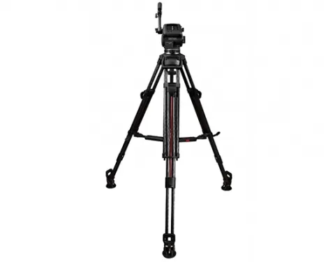 Cartoni Focus 12 Head 100mm BB W/Telescopic Pan Bar, SDS 2-Stage Cf Tripod, Smart Lock MLS