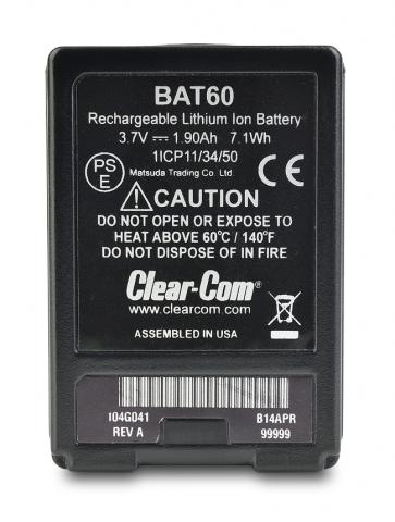 Clear-Com BAT60 FreeSpeak II Battery, Clear-Com BAT60 FreeSpeak II Battery