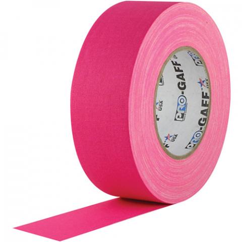 Visual Departures Gaffer Tape, 2" x 55 Yards, Fluorescent Pink